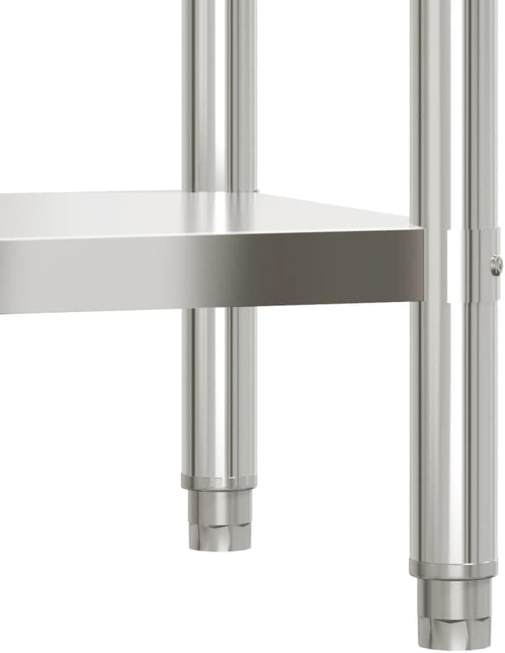 YAFF Kitchen Work Table 43.3"x21.7"x33.5" Stainless Steel,Food Service-376455