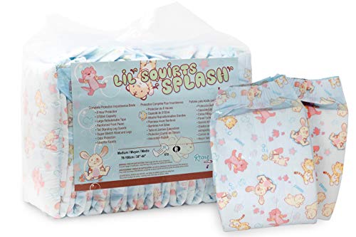 Rearz - Lil' Squirts Splash - V1.0 - Adult Diapers (12 Pack) (Large)…