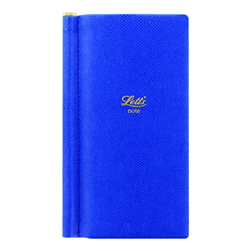 Cahier fin de poche ligné Lett's Note Legacy avec stylo doré papier crème bleu 14,6x7 cm