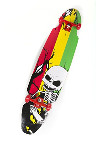 Skull longboard tavola ampia multicolore teschio