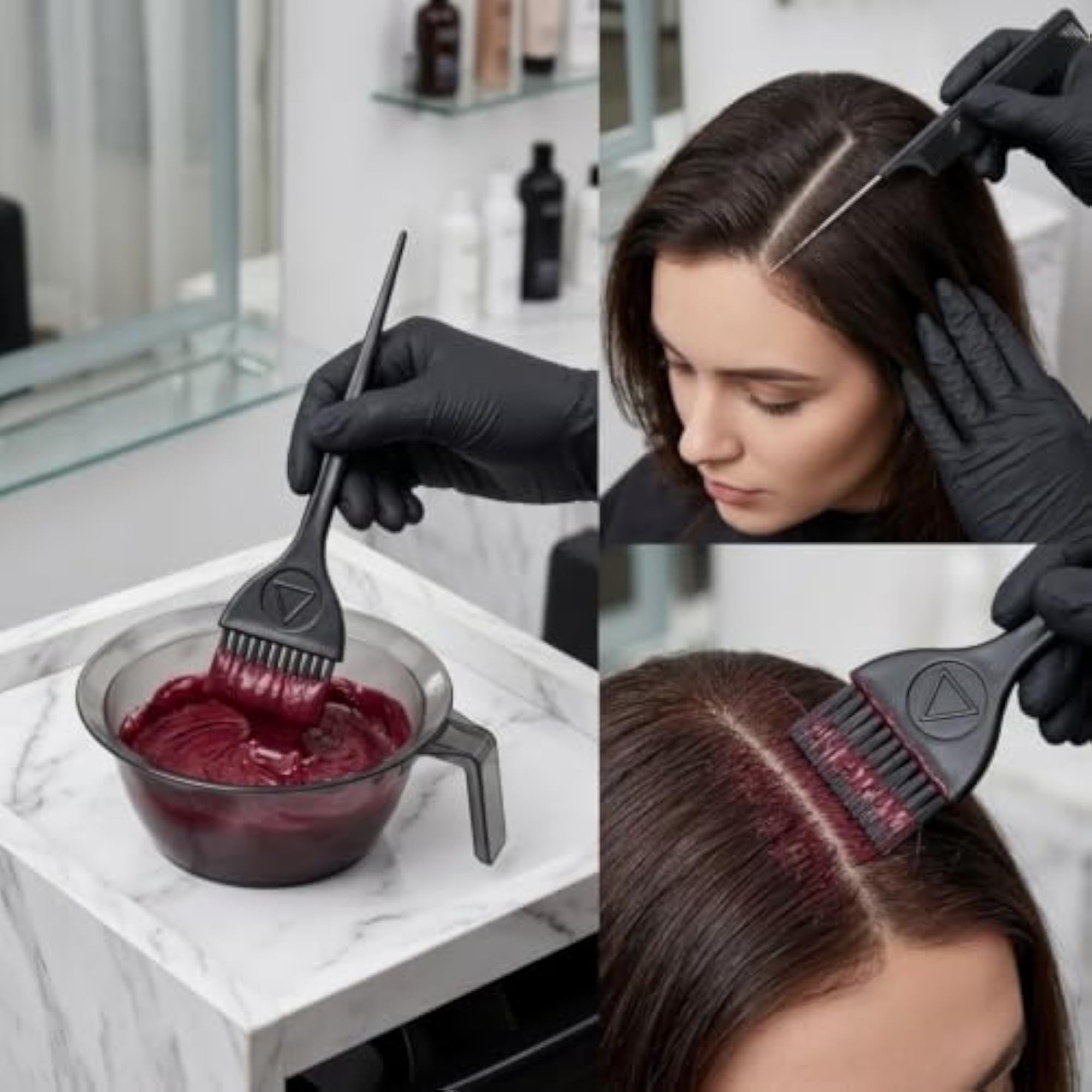 3-Piece Hair Coloring Brush and Mixing Bowl Kit