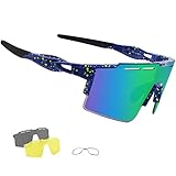 👓 【Verstellbares Nasenkissen】Fahrradbrille Polarisierte Sonnenbrille Das Nasenpad aus weichem Gummi kann eingestellt und leicht an den gewünschten Winkel eingestellt werden, um ein bequemes, rutschiges Gefühl zu bieten. .Anti-skid-Streifen mit atmungsaktiven Halten und Entlüftungslöchern reduzieren die Windfestigkeit effektiv, verhindern Sie, dass die Brille abfällt und die Brille bequemer zu tragen.