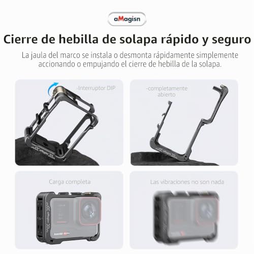 Jaula de aluminio para Insta360 Ace Pro 2 carcasa protectora modelo 3 6