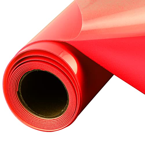 Vinyle floqué pour transfert thermique rouge 25,4 cm flex thermocollant pour flocage textile