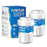 PUREPLUS Replacement for MWF®, SmartWater® MWFP, MWFA, GWF, HDX FMG-1, WFC1201, GSE25GSHECSS, RWF1060, PC75009, Kenmore® 9991 Refrigerator Water Filter, 2 Pack