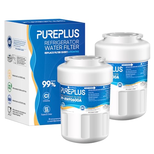 PUREPLUS Replacement for MWF SmartWater MWFP MWFA GWF HDX FMG-1 WFC1201 GSE25GSHECSS RWF1060 PC75009 Kenmore 9991 Refrigerator Water Filter 2 Pack