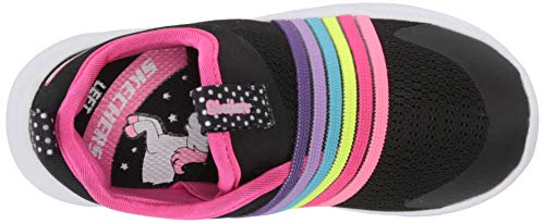 Skechers Girls Comfy Flex 2.0-Rainbow Frenzy Sneaker, Black/Multi , 8 Toddler #TOP4