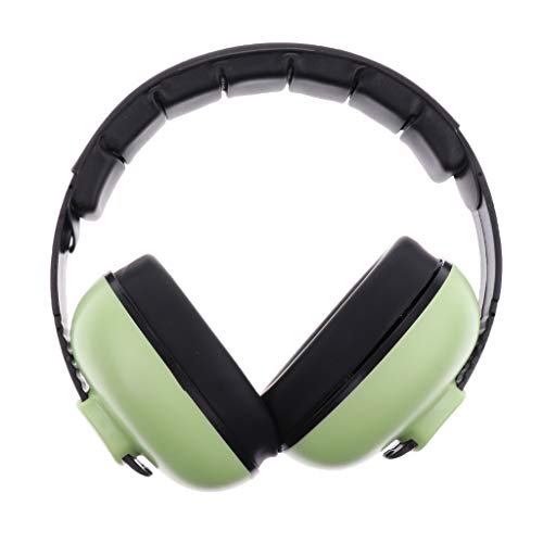 Fenteer Protetores de ouvido de segurança para crianças, impacto sonoro, redução de ruído, verde, co