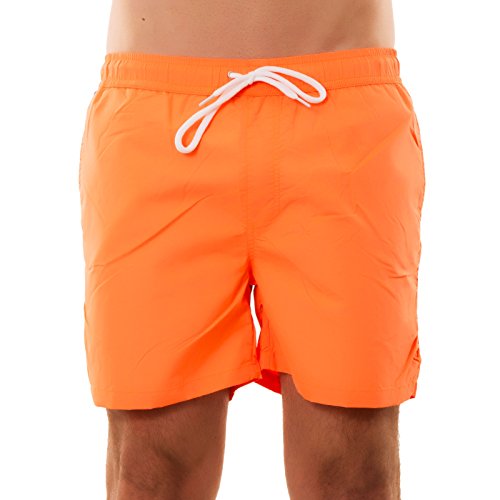Toocool Bermuda Homme Costume Fluo Pantalon de Plage Boxer Maillot de Bain Nouveau N3033[Orange Fluo,S], orange fluo, XL