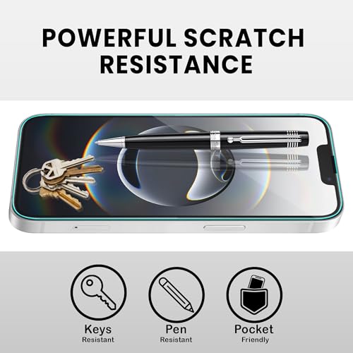 Image of ArmourPro Military-Grade Borderless Tempered Glass for iPhone 16e, iPhone 14, 13 and 17E (6.1 Inches) with Installation Kit | Anti Dust Mesh Filter, Shatterproof, Full Screen Coverage