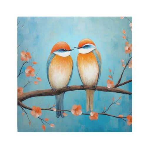Servilletas de tela Bird multicolor pack x6 20x20 in miniatura 1
