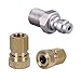 RecDec 2 Pack 8mm Quick Disconnect to 1/8 NPT Adapter Set Screw Connector QD Fitting Plug Adaptor for High Pressure Air Compressor PCP Rifles Hand Pump Paintball Charging Fill Whip Hose