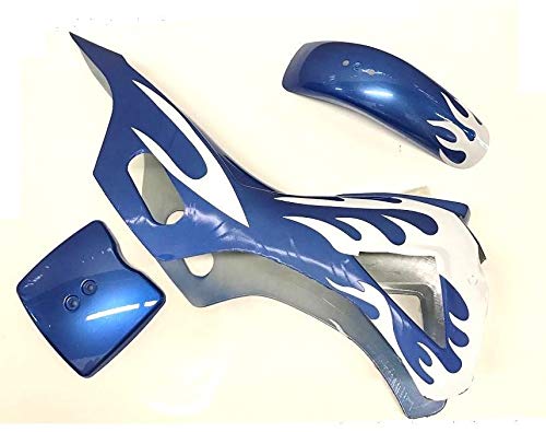 Carénages Flamme Bleu Blanc Pocket Bike 49cc