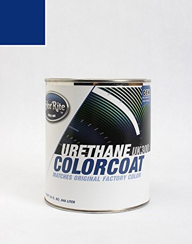 ColorRite Quart for Ford All Automotive Touch-up Paint - Medium Royal Blue Metallic Clearcoat LA/M6504 - Color-Only Package
