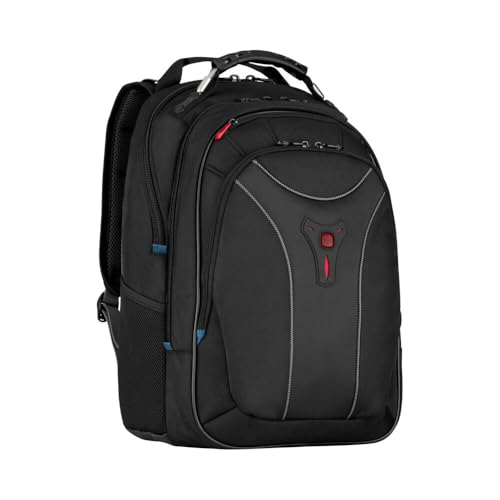 WENGER Carbon Sac à Dos pour Ordinateur Portable 17 Pouces, Système d’Organisation, 30 l, Femmes Hommes, Bureau Affaires Uni, Noir, 600637