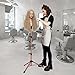 ZQIAN BEAUTY Wig Stand Tripod 50 Inch Metal Wig Mannequin Head Tripod Stand For Hairdressing Training Head Adjustable Wig Tripod Stand with Tool Tray (Latte, Mannequin Head Not Included)