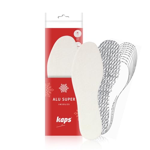 Kaps Alu Super - Thermal and Insulating Triple Layer Shoe Insoles for Winter - Made in Europe - Cut...