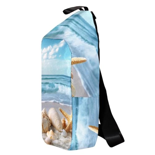 Sac à dos à bandoulière étoile de mer multicolore 16x36cm - 3