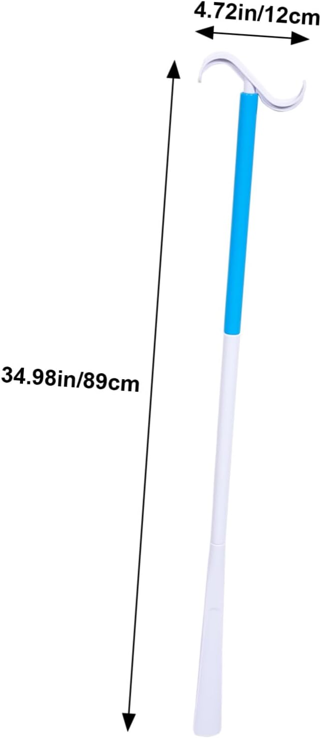 One Adjustable Long Handled Shoe Horn and Dressing Stick for Elderly Disabled Pregnant Women Lightweight Sock Aid Kit for Easy Dressing and Sock Removal Travel-Friendly Assistance