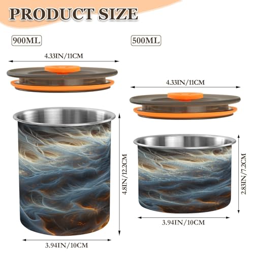 Envase hermético para café de acero inoxidable 17oz miniatura 2
