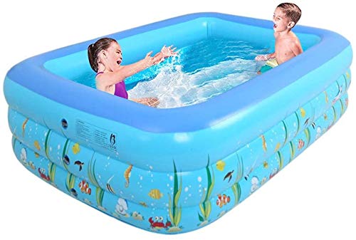 MRWJ Inflatable Swimming Pool,Children Swimming Pool Family Inflatable Garden Paddling Swimming Floating Pool Ocean Life Kids Paddling Pool-51.18 * 35.43 * 21.65in