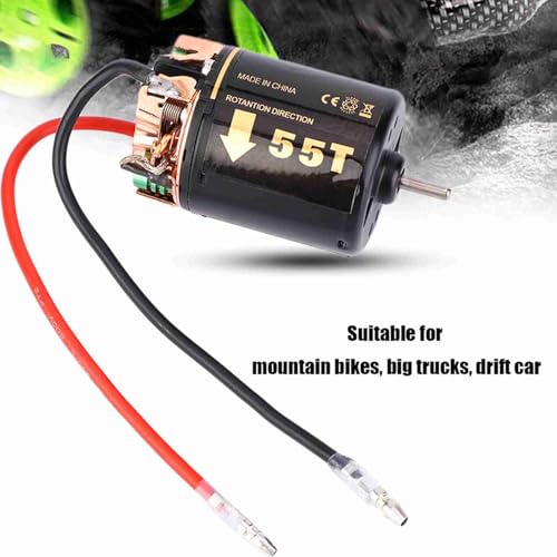 RC Bürsten 540er Motor, 35T 45T 55T Universalmotor RC-Auto Modellzubehör Geeignet für Mountainbikes, große Lastwagen, Driftautos(55T)