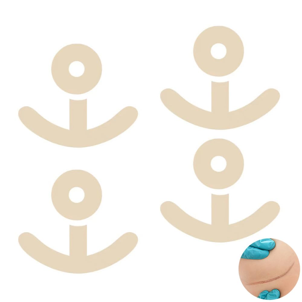 8 Pack Breast Scar Sheets Silicone Reusable Surgical Scar Tape Sheet for Breast Post-surgery Reduction Recovery Helps Smooth Fade Mastectomy Scars 4 Breast Anchors 4 Areola Circles