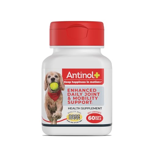 Antinol Plus, Mobility, Hip, and Joint Supplement for Dogs, Green...
