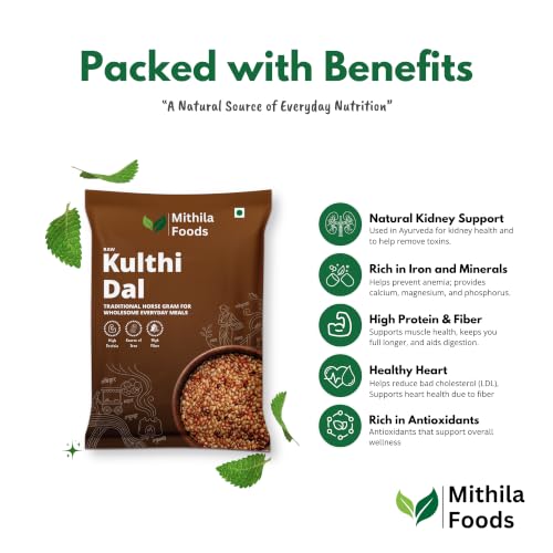 Image of MITHILA FOODS Kulthi Dal 1 kg | Unpolished Desi Brown Horse Gram | Gahat | Kollu | Ulavalu | Hurali Kalu | Traditional Tribal Lentil | High Protein & Fiber Superfood | Authentic Taste of Jharkhand