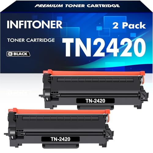 TN2420 TN-2420 MFC L2710DW Toner: Compatible with Brother HL-L2350DW HL L2350DW DCP-L2530DW MFC-L2710DN HL-L2310D MFC-L2750DW DCP-L2750DW DCP-L2510D MFC-L2730DW HL-L2375DW TN2410 2-Pack Black