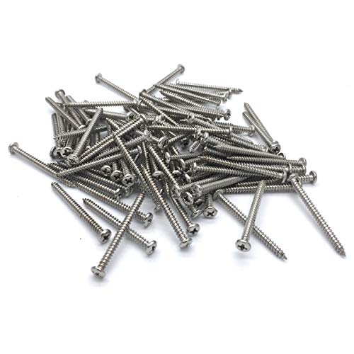 Tornillos acero inoxidable M4 x 45 mm Phillips Pan Head 100 pcs miniatura 1