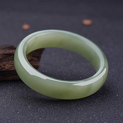 Bracelet en jade vert naturel véritable de Grade A fait main 60mm