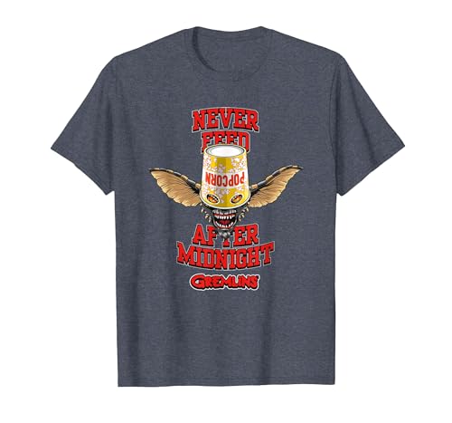 Image of Gremlins Never Feed Halloween T-Shirt, Men, Heather Blue, 3X-Large