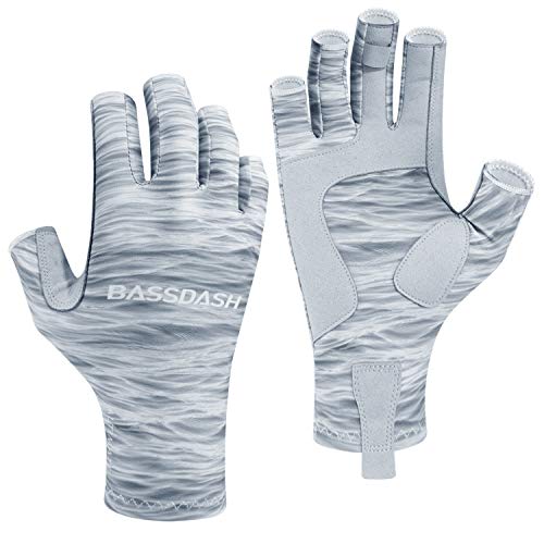 Image of Bassdash ALTIMATE UPF 50+ Women's Fishing Gloves UV Sun Protection Fingerless Gloves for Kayaking Paddling Hiking Cycling Driving Shooting Training
