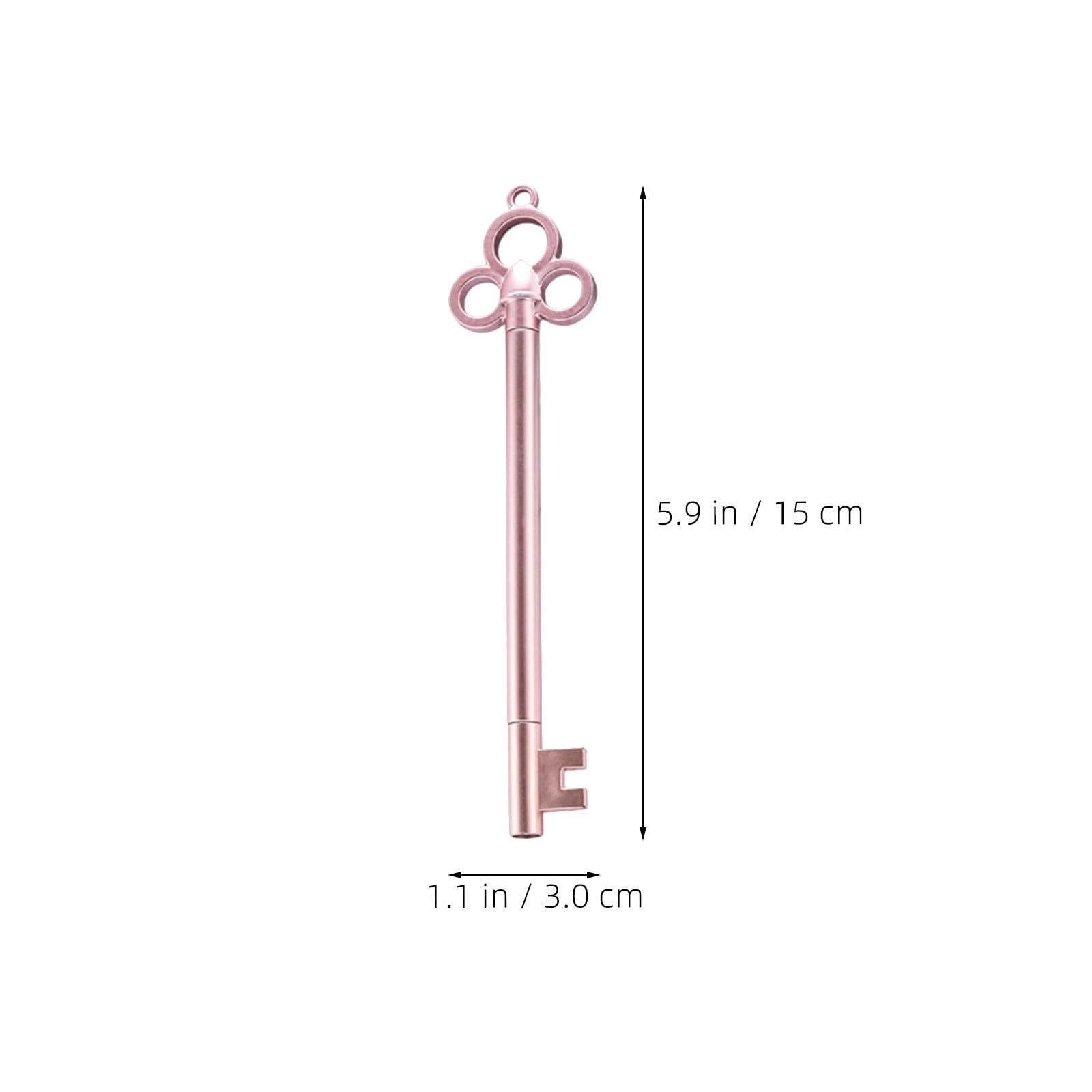 KICHOUSE 40 Stück schlüsselförmige Kugelschreiber – originelle Gelstifte (0,5 mm), schwarz, neutral, ideal als Geschenk zum Valentinstag, Weihnachten, Schulanfang oder für Schüler – blaue und