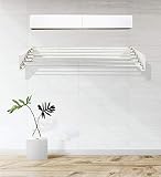 Ahorra espacio: Este tendedero plegable para interiores o exteriores ahorra mucho espacio. El diseño retráctil elegante se pliega para sea compacto cuando no lo estés usando. Ideal para casas, apartamentos y hoteles.