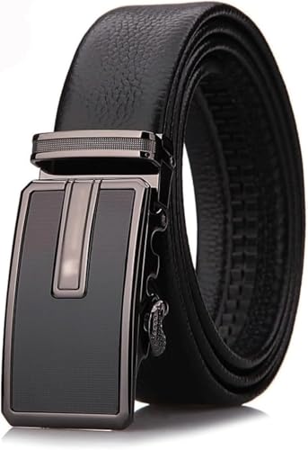 Sress Belts Genuine Leather Business Belt Men Leather Belt with Automatic Buckle Belt for Man Casual Belts