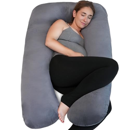 PinkFroggie 57\" Premium XXL Schwangerschaftskissen, Samt Seitenschläferkissen,Lagerungskissen,Baby Kissen Stillkissen,U-Form Kissen seitenschläfer mit Abnehmbarem Bezug PinkFroggie 57\" Premium XXL Schwangerschaftskissen, Samt Seitenschläferkissen,Lagerungskissen,Baby Kissen Stillkissen,U-Form Kissen seitenschläfer mit Abnehmbarem Bezug