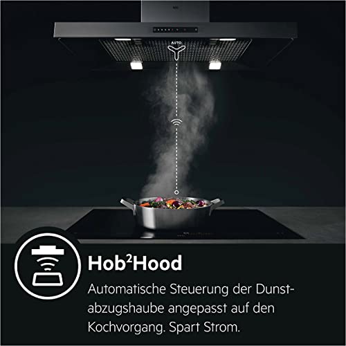 AEG IKB64431XB Autarkes Kochfeld/Induktion/Hob²Hood/Slider-Bedienung / 60 cm/Edelstahlrahmen...
