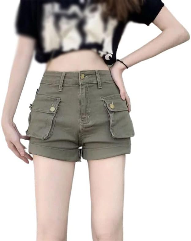 Women's Cargo Shorts Female Short Pants Korean Style Casual