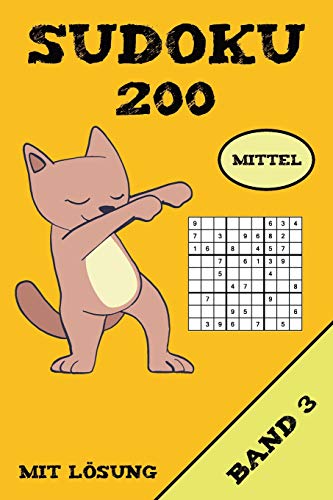 Sudoku 200 Mittel Mit Lösung Band 3: Puzzle Rätsel Heft, 9x9, 2 Rätsel pro Seite (German Edition)