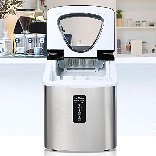 Máquina de hielo compacta automática con cubos de acero inoxidable miniatura 1