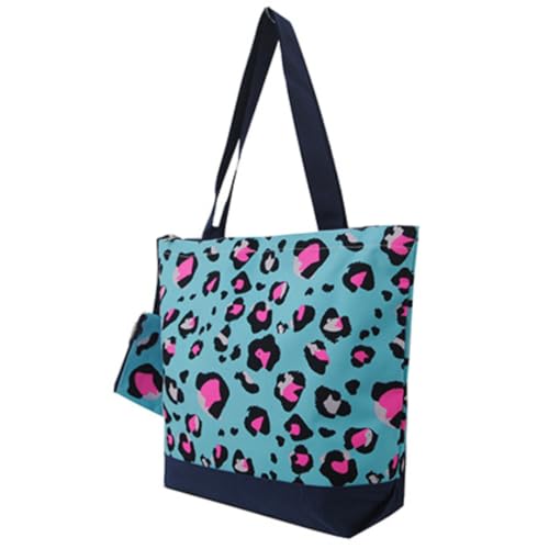 Image of NGIL Medium Top Zipper Closure Canvas Tote Bag with Attached Matching Coin Purse For Moms and Nurses