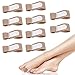 Firtink 10 Stücke Hammerzehen Zeh Schiene Bandage Hammerzehen Zehenbandage Toe Splints für Hammerzeh, Zeh Gebrochen Zehenkissen