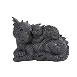 Pacific Giftware PT Garden Dragon Family Dragon Garden Display Decorative Accent Sculpture Stone Fin