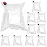 Ciieeo 10pcs 5L Refillable Wine Purse Bags with Spout Butterfly Valve Wine Bag Reusable Beverage Storage Pouches for Wine Juice Outdoor Parties Travel Silver