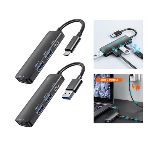 4 Port USB Docking Station with Power Delivery Fast Charging for Laptops and Smartphones