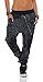 Produktbild Malito Damen Sweatpants im Leo Design | Sporthose mit Reißverschluss | Baggy zum Tanzen | Jogginghose - 3344 (schwarz)