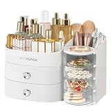 Makeup Organizer Countertop with Drawers, Make up Organizers for Vanity, Skincare Jewelry Earring Organizers...