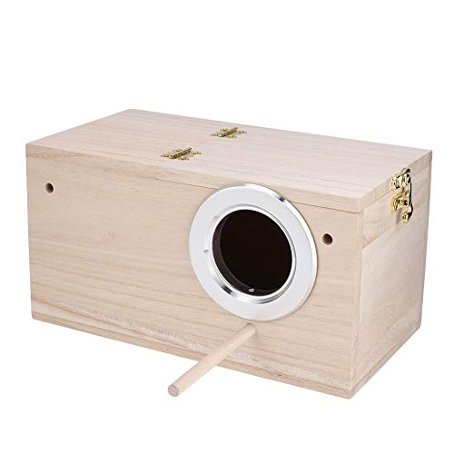 Jadeshay Kweekbox, hoogwaardig hout, huisdier, vogel, nest, huis, kweekbox, kooiaccessoire voor papegaai (L) - Afbeelding 3